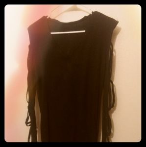 Long Cross Sleeve Blouse